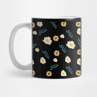 Unique Yellow Floral Pattern Mug